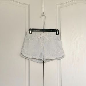 White Flower Print Shorts